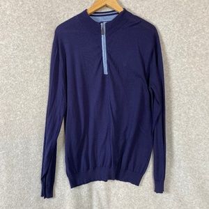 Mens Long Sleeve Golf Shirt Zip Neck